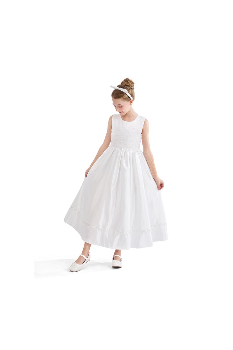 Sylvarra Sleeveless Formal Dress with Headband, Alternate, color, White