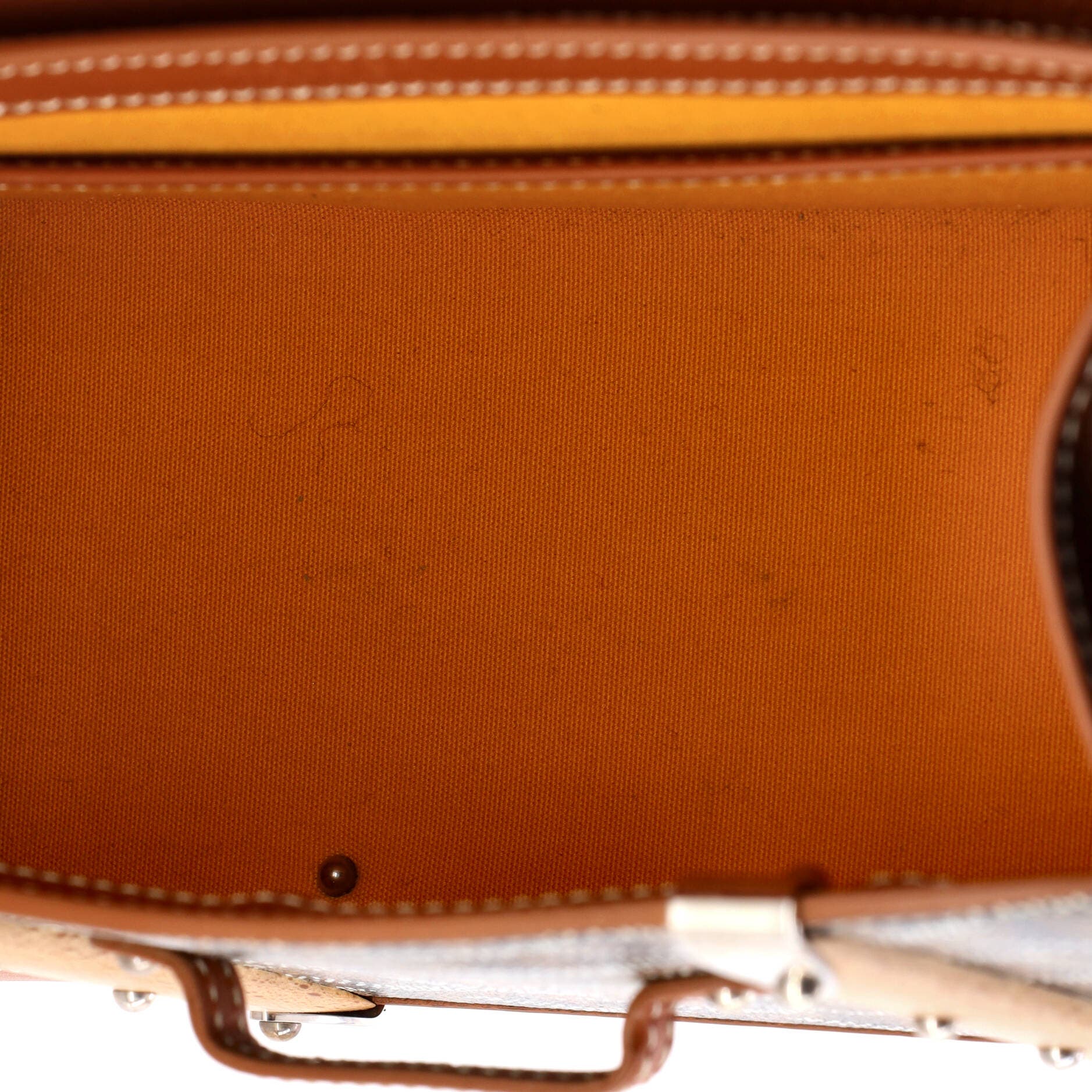 Structured Saigon Top Handle Bag Coated Canvas with Leather Mini, Alternate, color, Brown