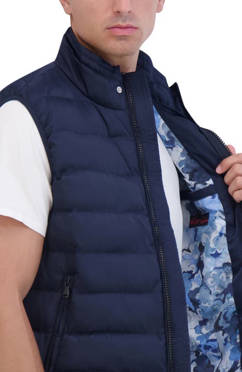 Robert Graham Water Resistant Quilted Puffer Vest In Blue