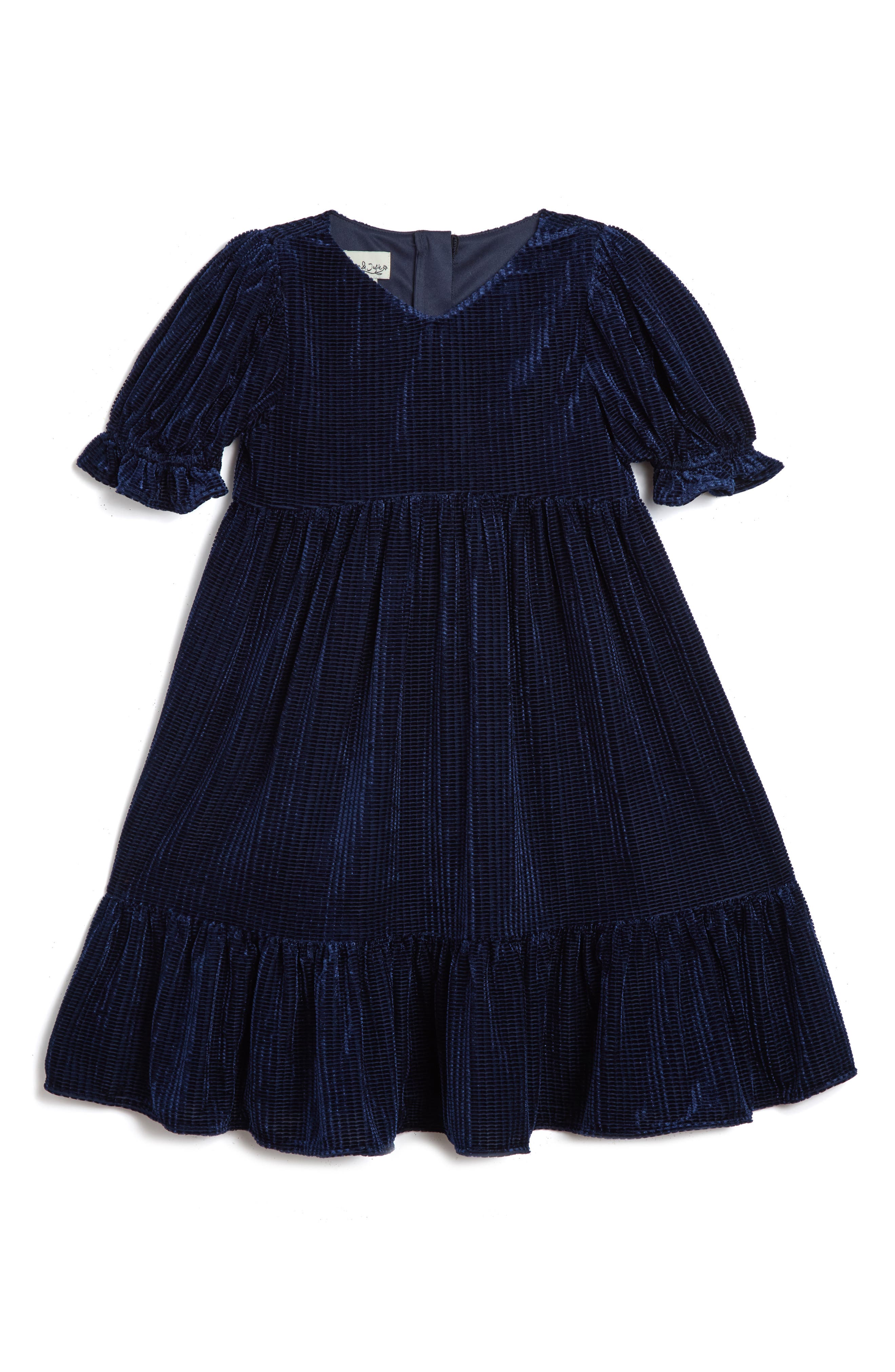 Pippa & Julie Kids' Maureen Velvet Dress & Bloomers