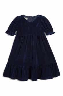 Pippa & Julie Kids' Maureen Velvet Dress & Bloomers