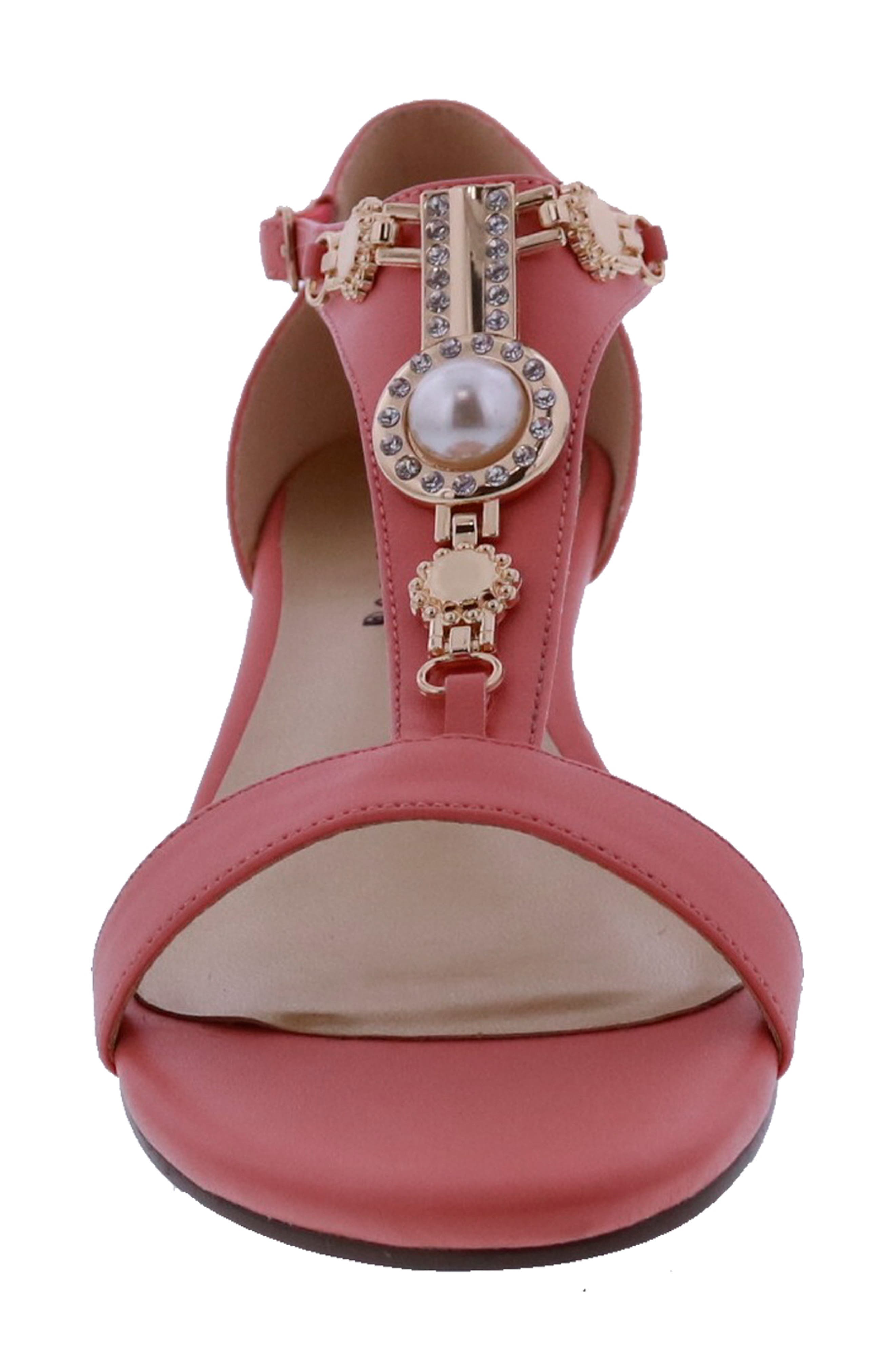 Lynn Wedge Sandal, Alternate, color, PEACH