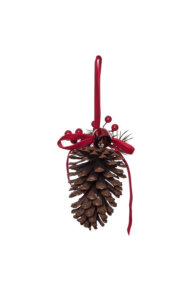 Red Berry Cone Christmas Tree Ornament, Alternate, color, Red