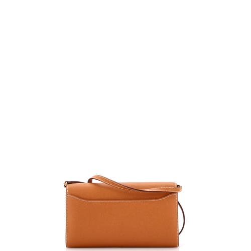 Pre-owned Hermes Hermes Constance To Go Wallet Epsom In Brown