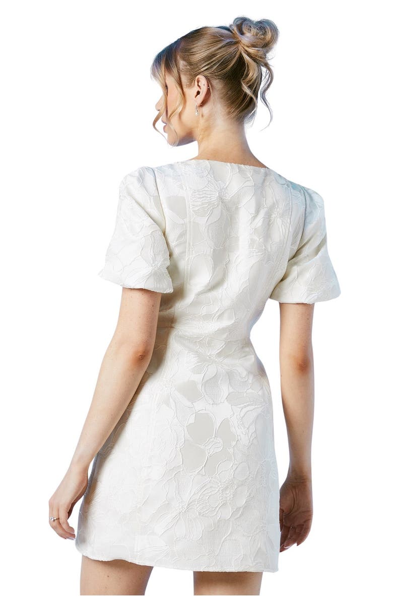 Coast Jewel Button Bridal Mini Dress, Alternate, color, Ivory