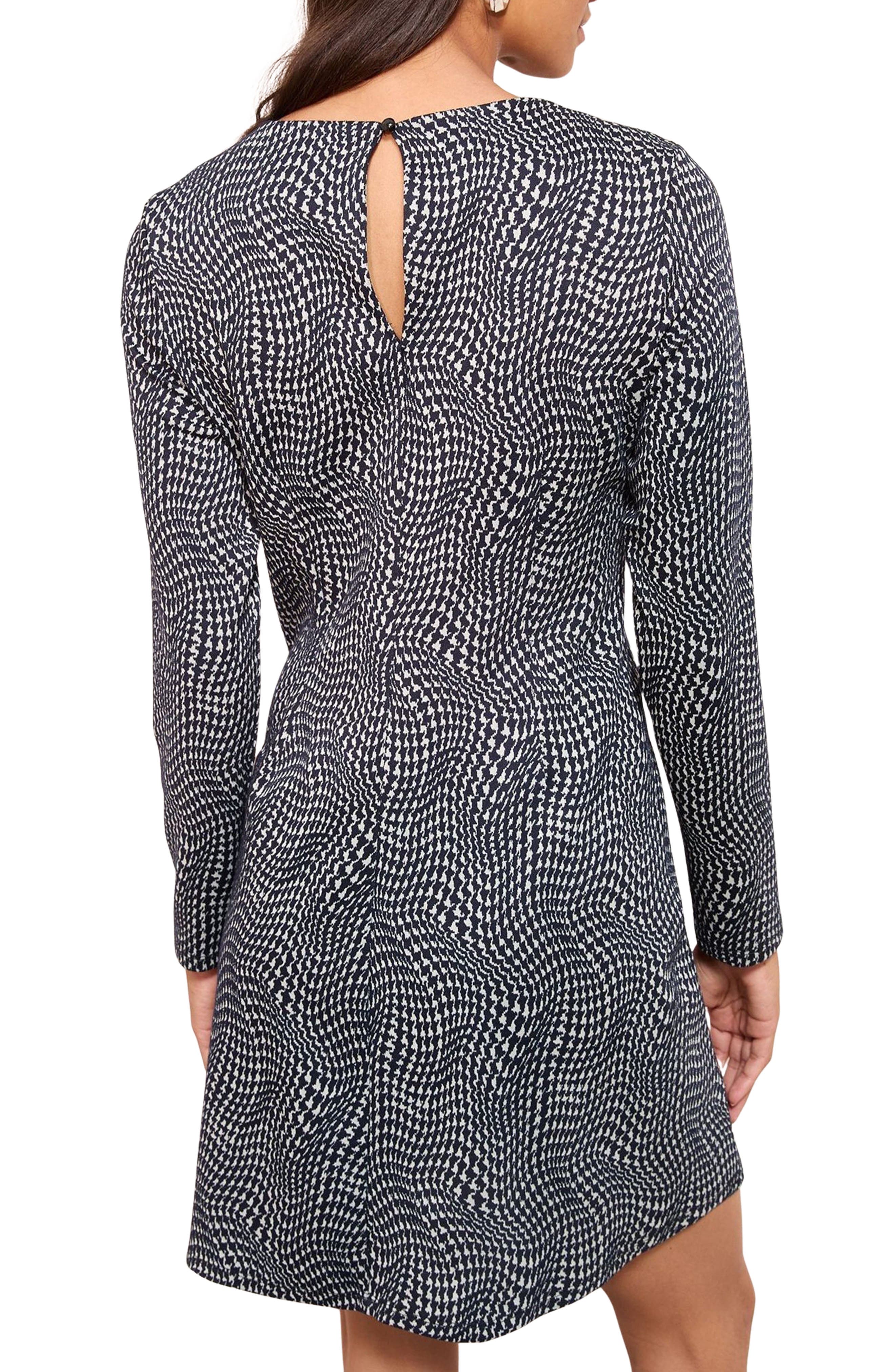 Long Sleeve Check Minidress - image 2