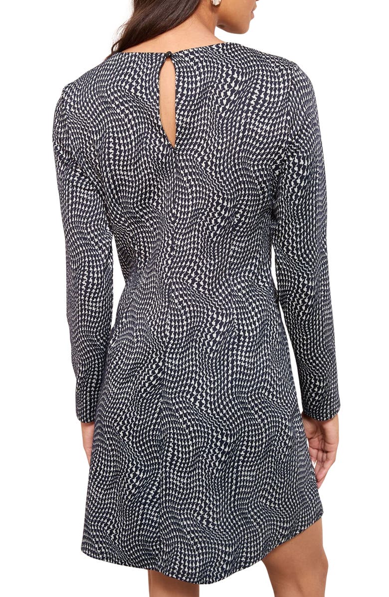 Friends Like These Long Sleeve Check Minidress, Alternate, color, Black/ White