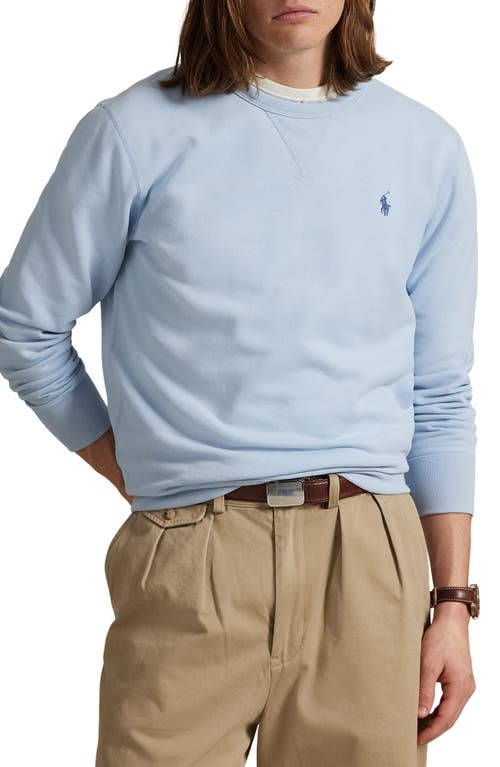 Polo Ralph Lauren Logo Embroidered Fleece Sweatshirt In Blue