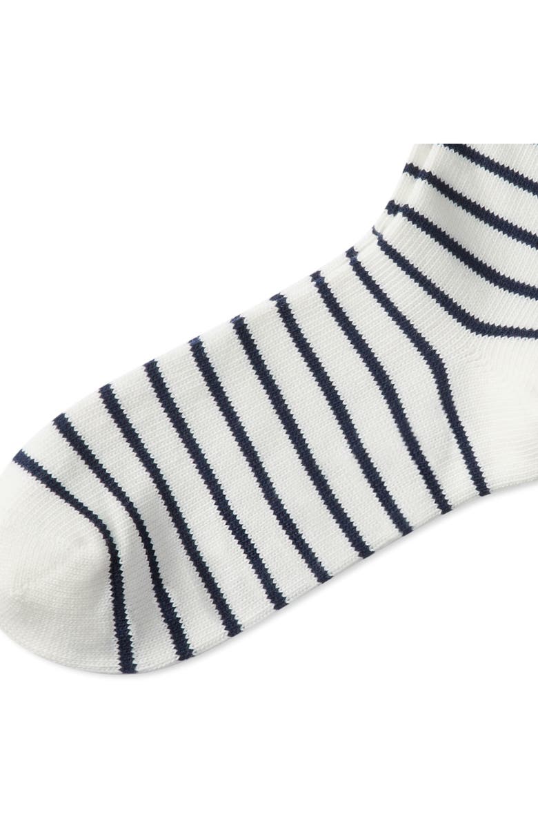 Polo Ralph Lauren Breton Stripe Crew Socks, Alternate, color, White