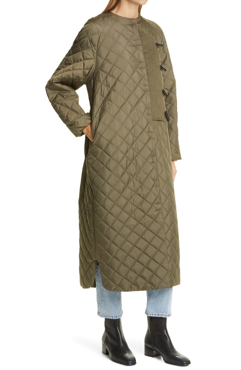 Ganni Recycled Ripstop Quilted Coat, Alternate, color,