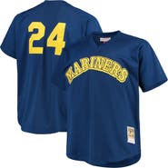 Mitchell & Ness Men's Mitchell & Ness Ken Griffey Jr. Royal Seattle Mariners Big & Tall Cooperstown Collection Mesh Batting Practice Jersey