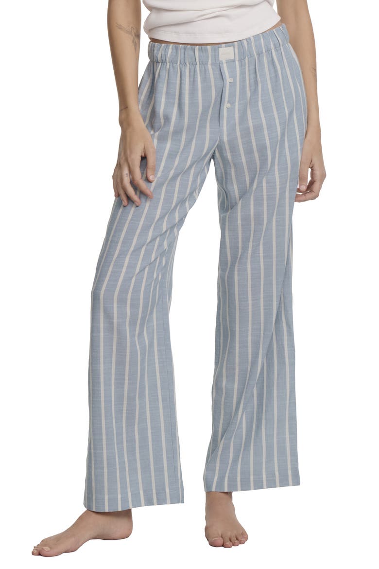 Nautico Stripe Pajama Pants, Main, color, CLASSIC STP SLATE BLU/ IVOR