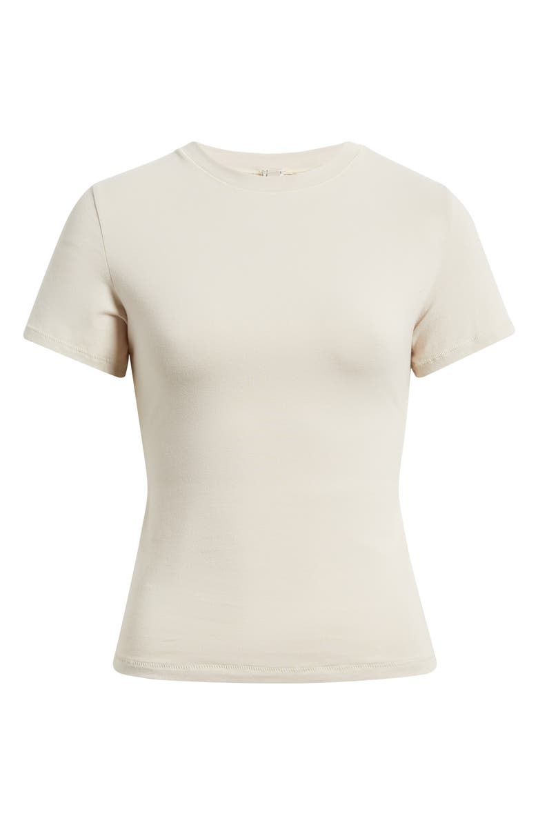 SKIMS Stretch Cotton Jersey T-Shirt, Main, color, Stone