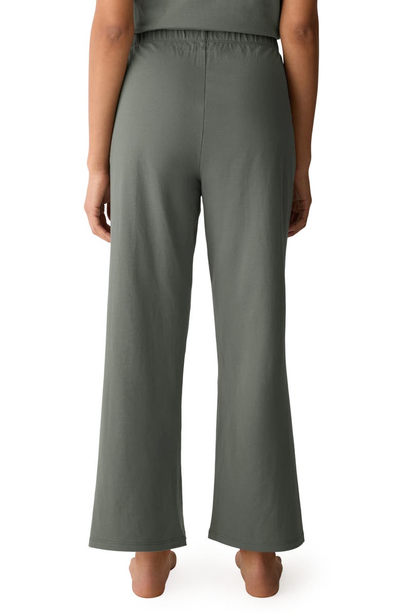Eileen Fisher Pull-On Organic Cotton Ankle Pants, Alternate, color, Agave