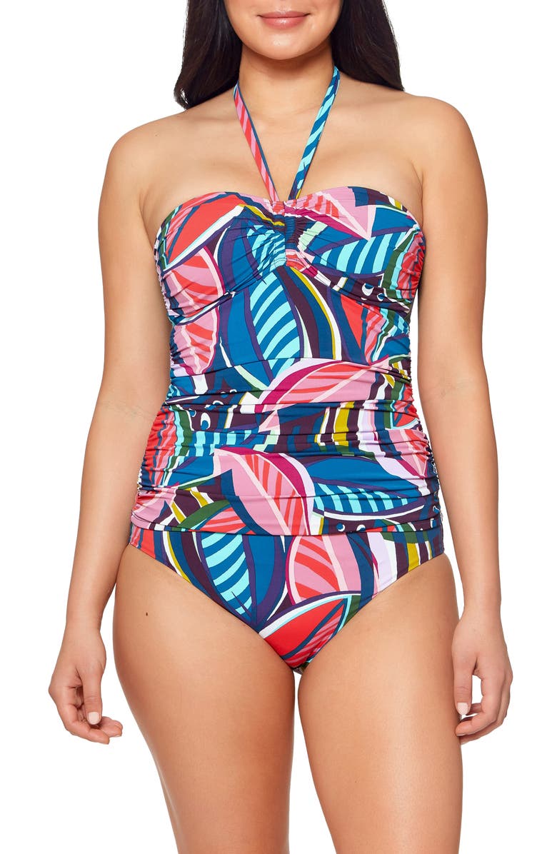 BLEU by Rod Beattie Absolutely Fabulous Bandeau Tankini Top, Main, color,