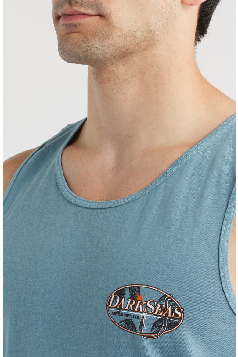 Tropical Night Cotton Graphic Tank, Alternate, color, ICE BLUE