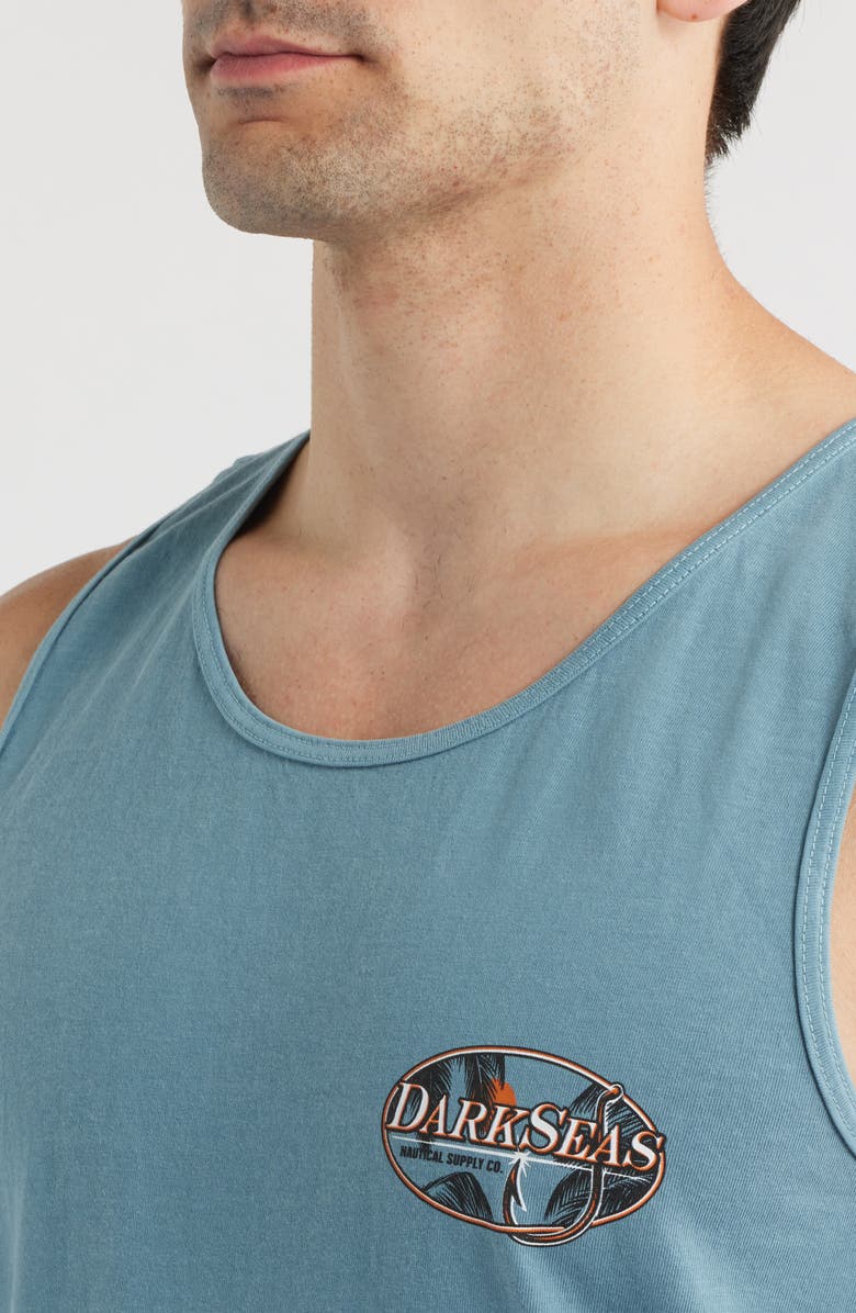 DARK SEAS Tropical Night Cotton Graphic Tank, Alternate, color, Ice Blue