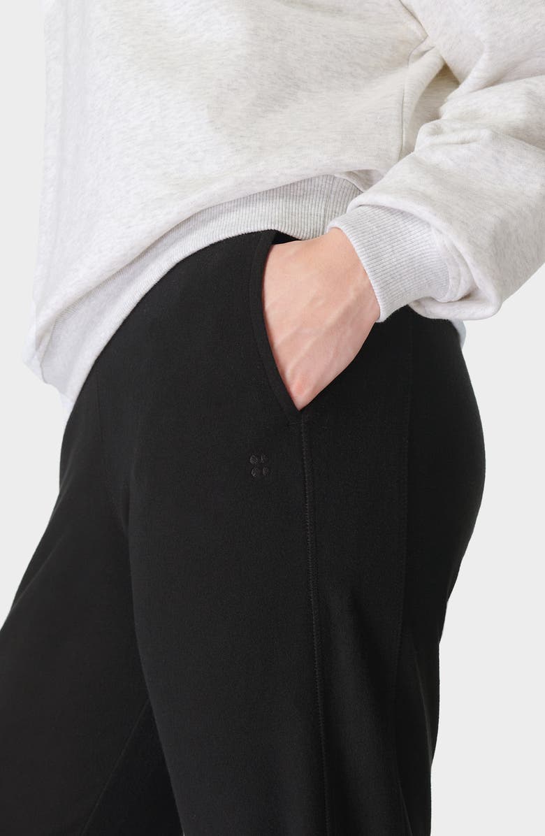 Sweaty Betty Luxe Fleece Joggers, Alternate, color, Black