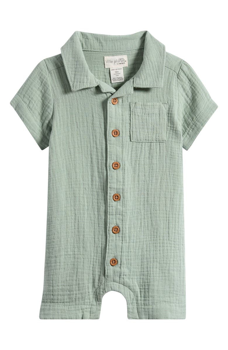 Little Planet Organic Cotton Gauze Romper, Main, color,