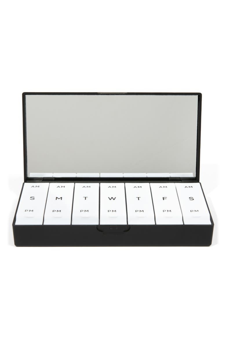 AM & PM Pill Box, Main, color, BLACK