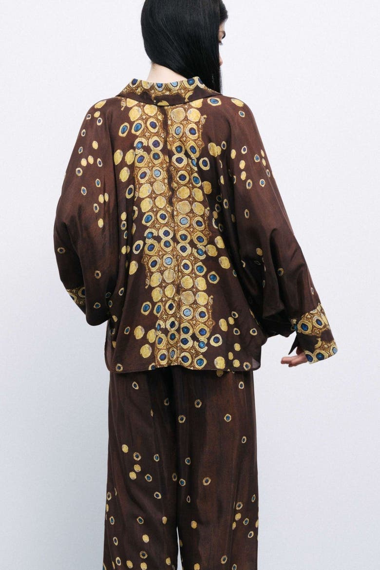 Flowy Printed Shirt, Alternate, color, Multi-Colored