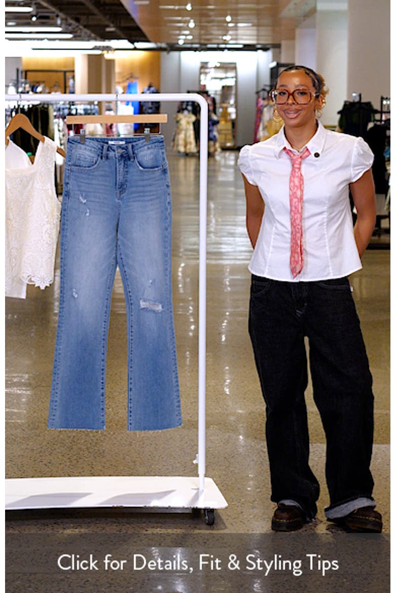 Ripped High Waist Bootcut Jeans video