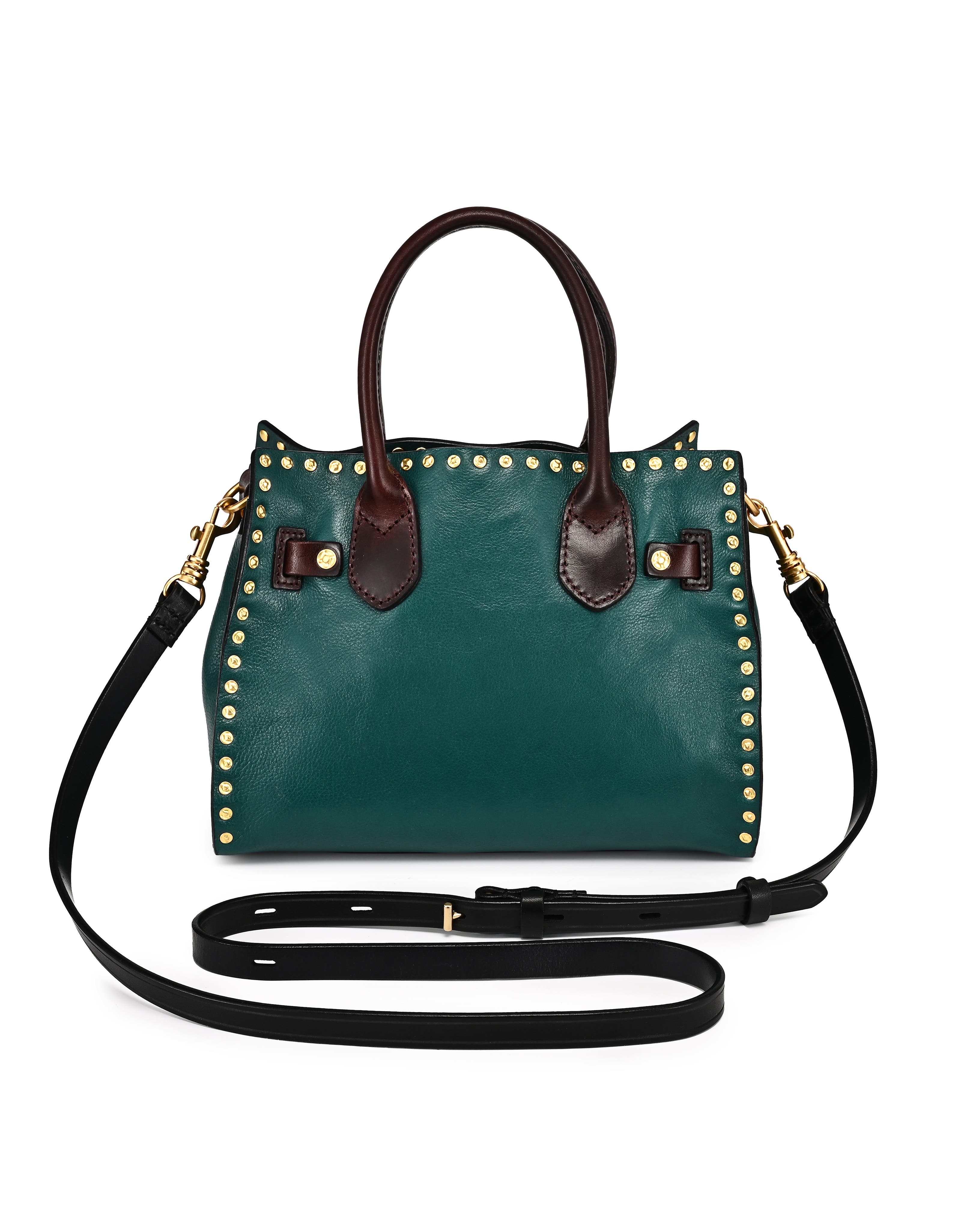 OLD TREND Westland Genuine Leather Studded Mini Tote, Alternate, color, Teal