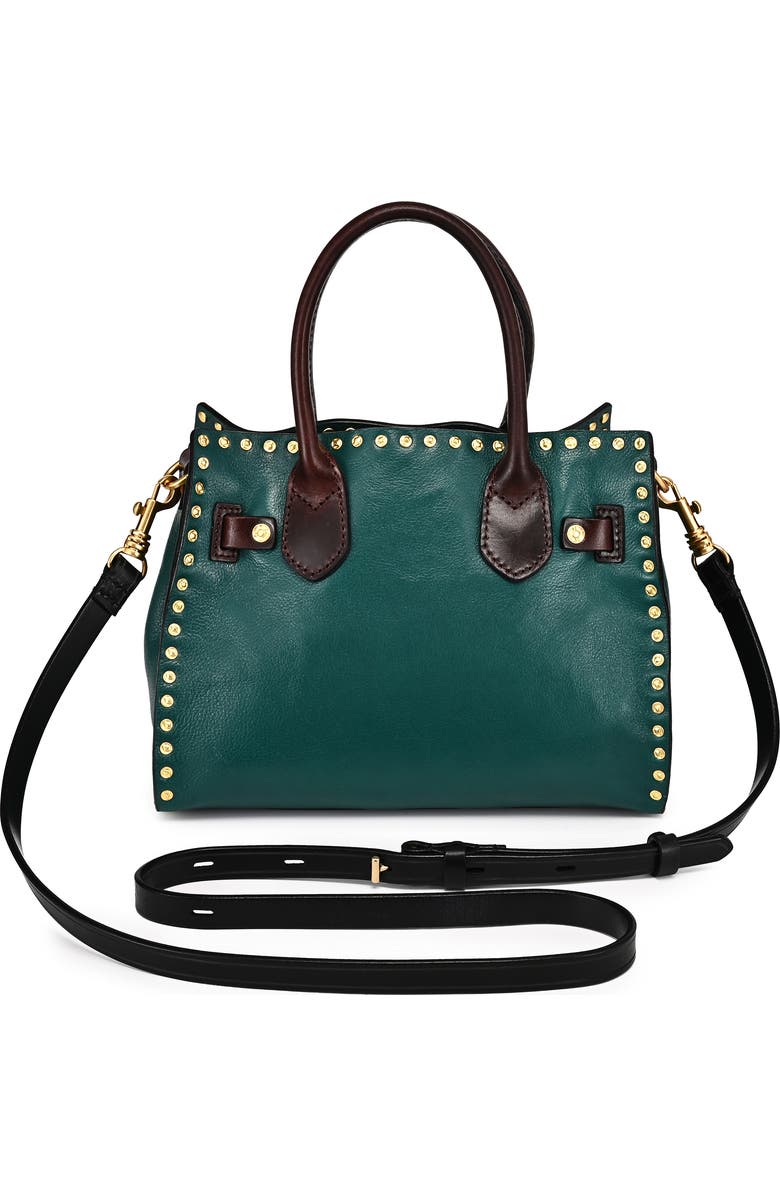 OLD TREND Westland Genuine Leather Studded Mini Tote, Alternate, color, Teal