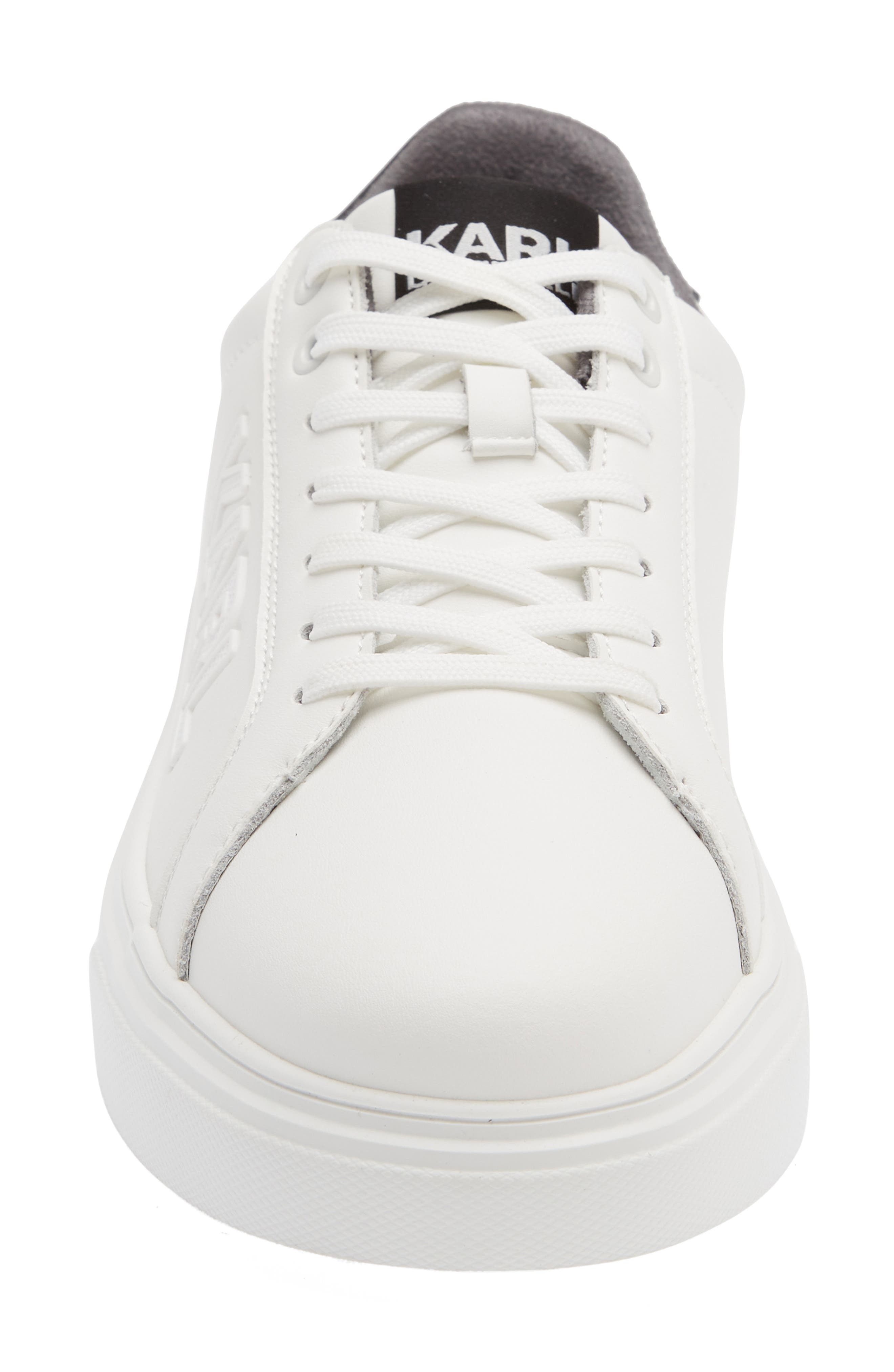 Side Karl Low Top Sneaker, Alternate, color, WHITE