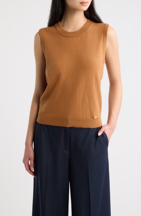 Cotton Blend Sweater Vest