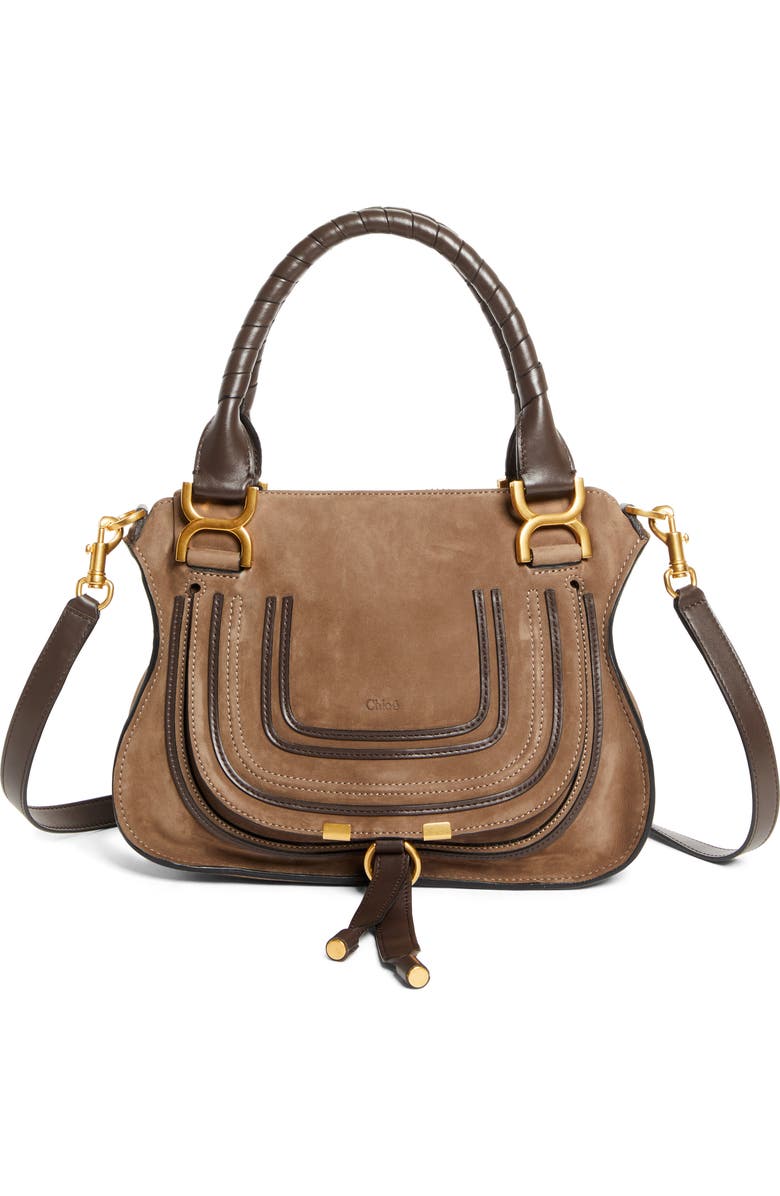 Chloé Small Marcie Leather Satchel, Main, color,