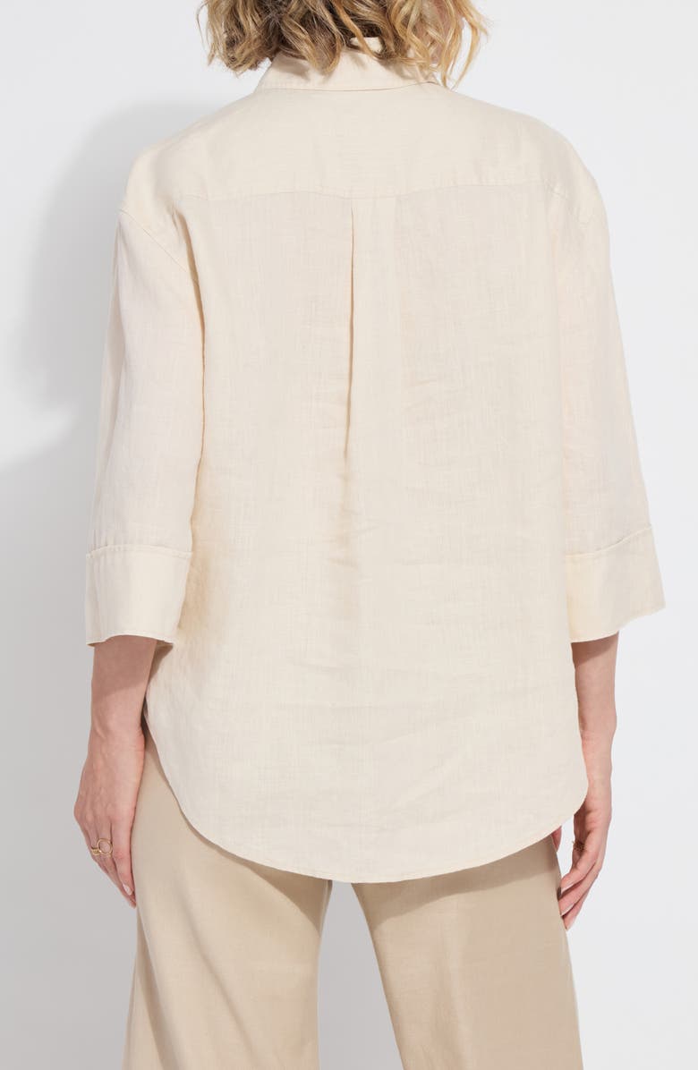 Lysse Roxanna Embroidered Linen Button-Up Shirt, Alternate, color, Sailcloth