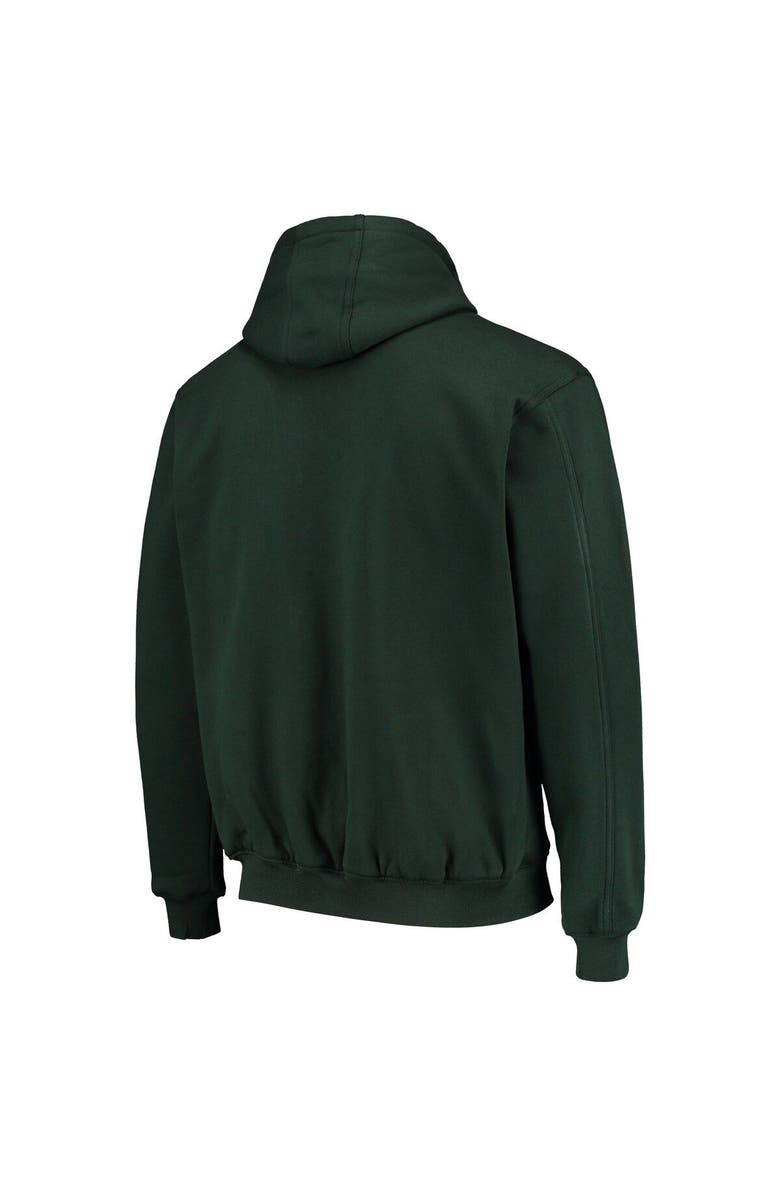 DUNBROOKE Men's Dunbrooke Green Green Bay Packers Craftsman Thermal-Lined Full-Zip Hoodie, Alternate, color, Green