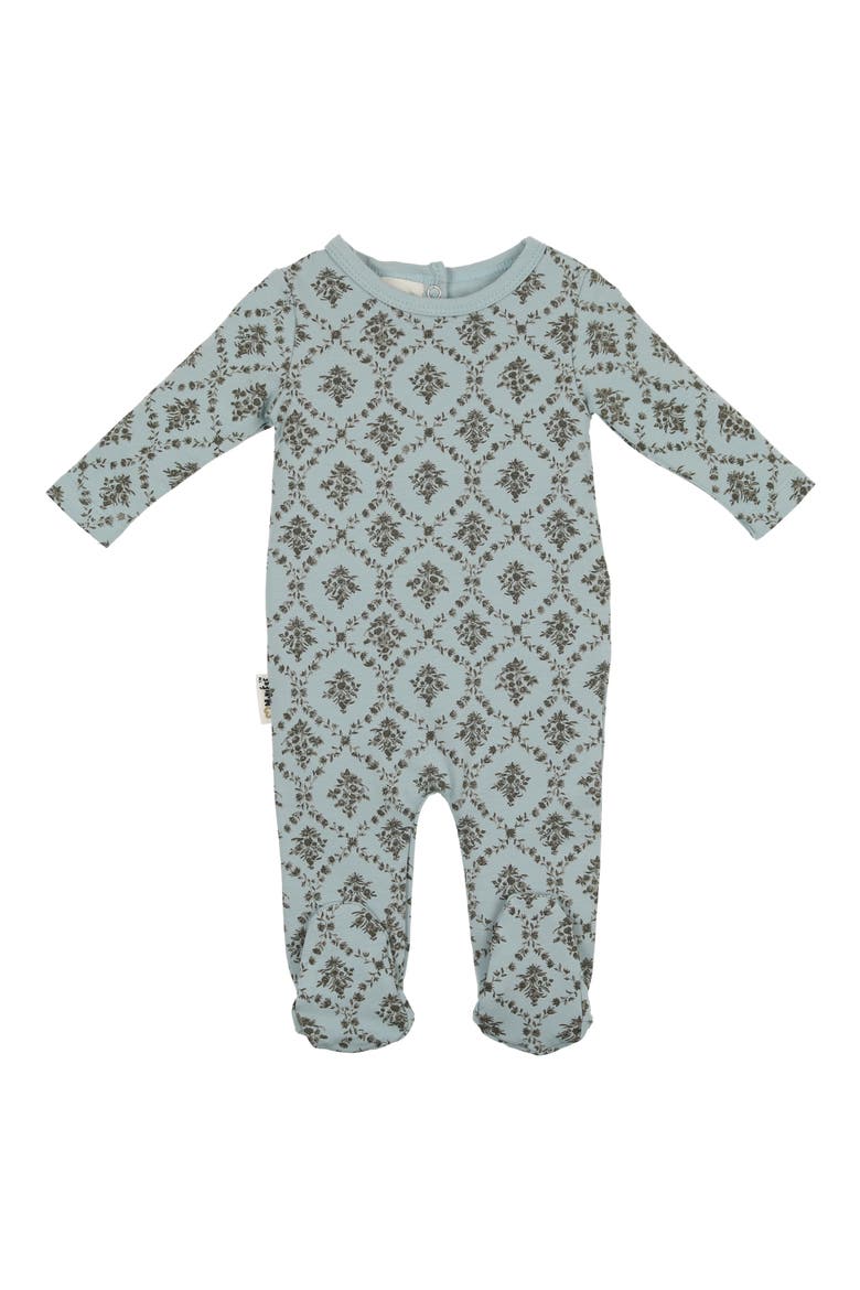 Victorian Cotton Blend Footie, Main, color, POWDER BLUE