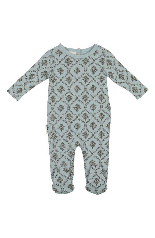 Maniere Manière Victorian Cotton Blend Footie In Gray