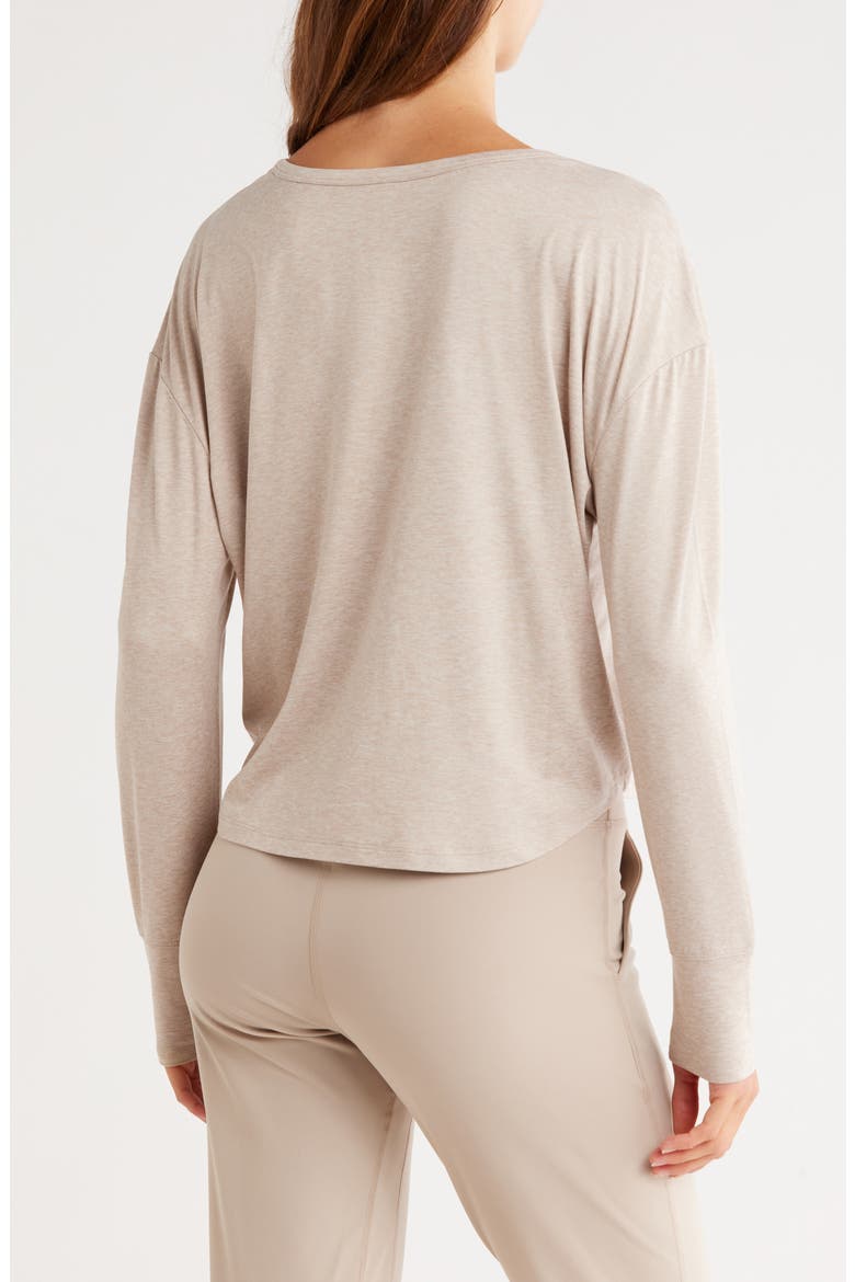 Aura Lite Long Sleeve T-Shirt, Alternate, color, TAN THREAD HEATHER