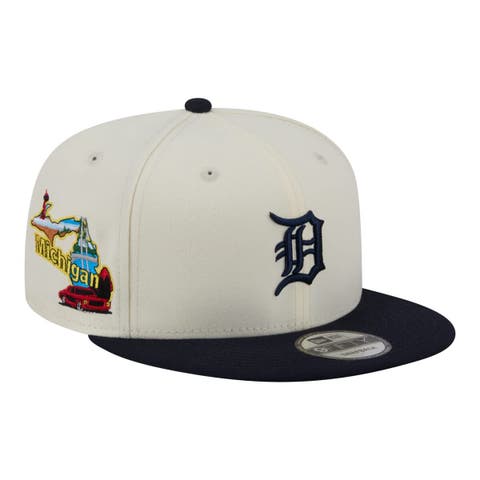 Men's New Era Cream/Navy Detroit Tigers Localized 9FIFTY Snapback Hat