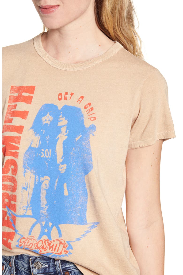 Aerosmith Get a Grip Graphic Tee, Alternate, color, CAMEL
