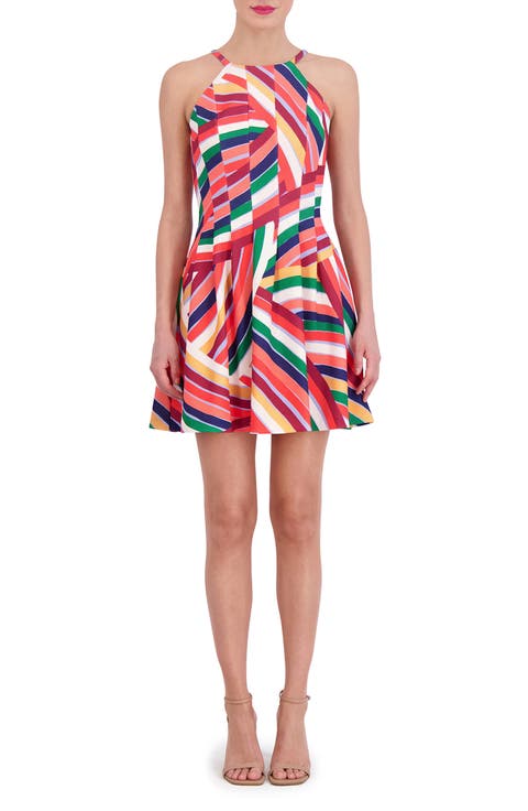 Halter Neck Fit & Flare Dress