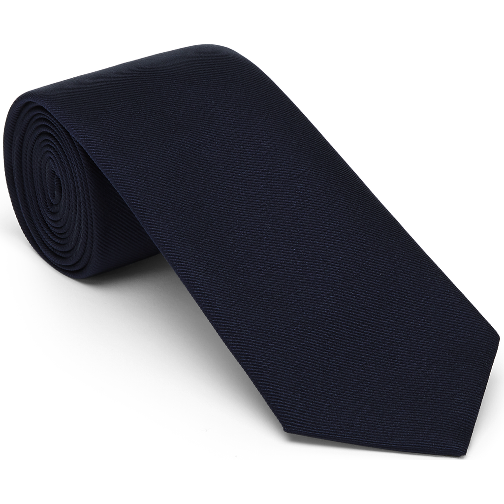 Brunello Cucinelli Silk Twill Tie In Navy Blue