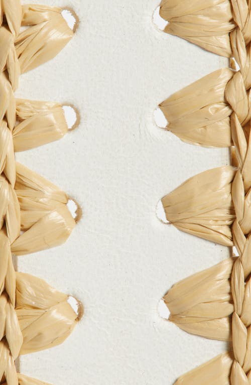 Rag & Bone Raffia Trim Boyfriend Leather Belt