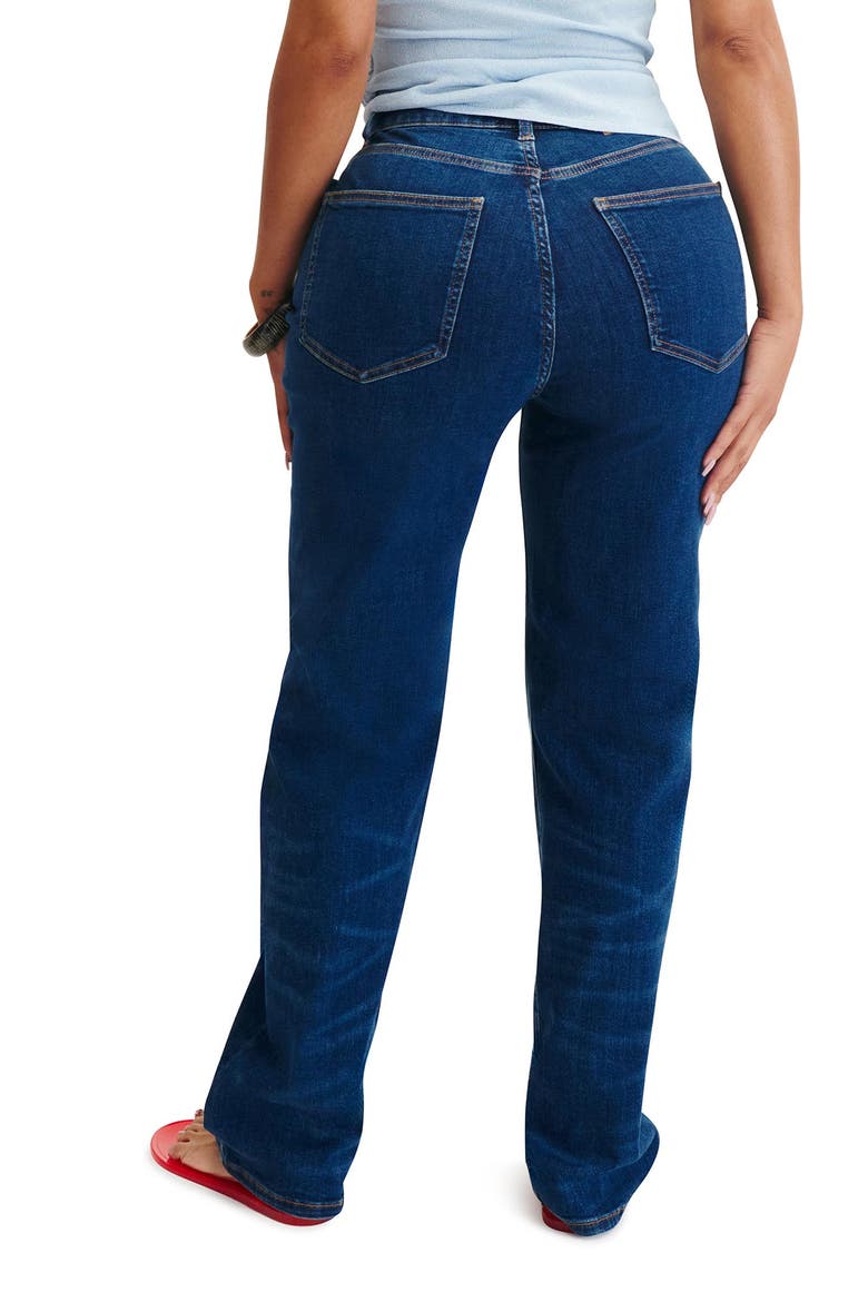 Women's Curvy Stretch Straight Jean, Alternate, color, Mandy Blue