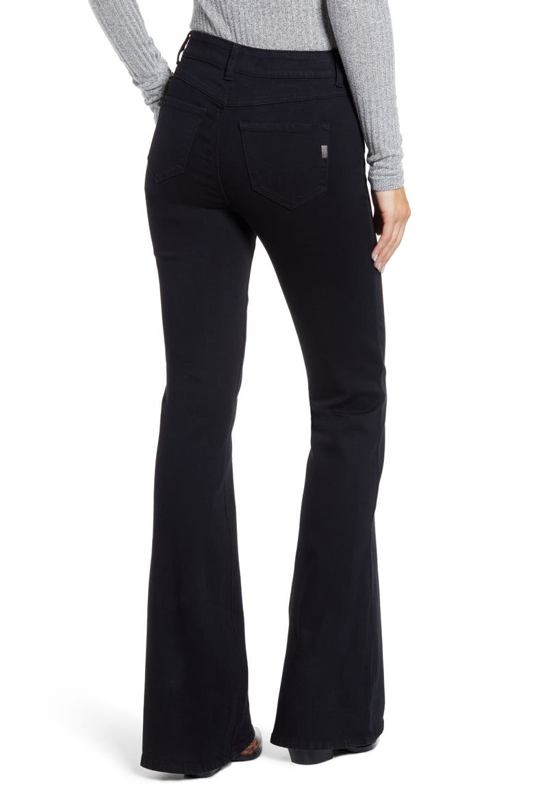 Flare Jeans, Alternate, color, BLACK