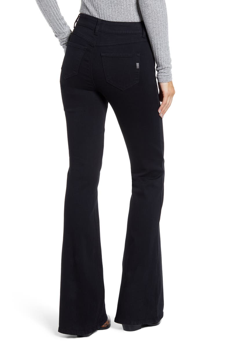 1822 Denim Flare Jeans, Alternate, color, Black