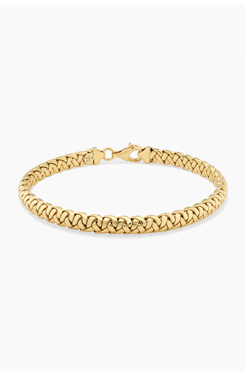 Oradina 14K Yellow Gold Caesar Bangle Bracelet, Main, color, Yellow Gold