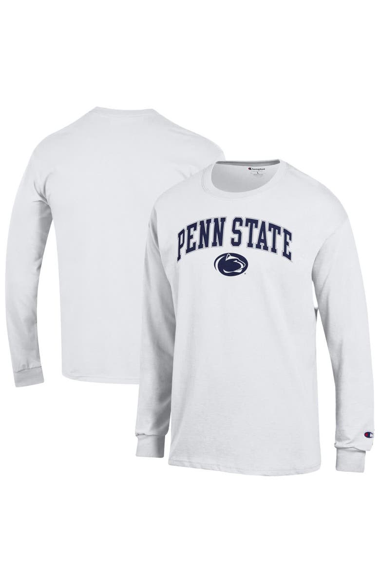 Champion Men's Champion  White Penn State Nittany Lions Arch Over Logo Long Sleeve T-Shirt, Alternate, color, White