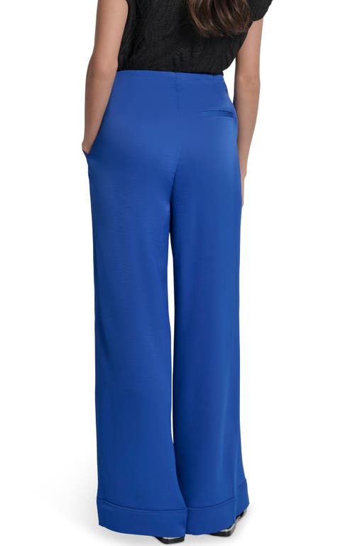 Dkny Wide Leg Pants In Blue