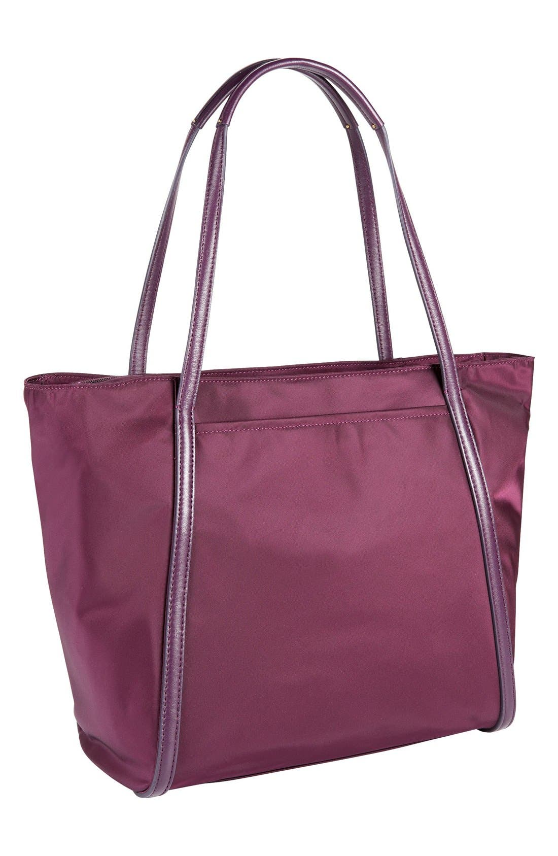 'Voyageur - Small Q-Tote®' Nylon Tote, Alternate, color, AUBERGINE