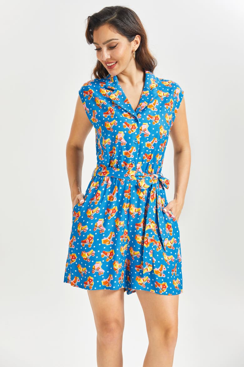 Read It & Steep Romper, Main, color, Roll With It
