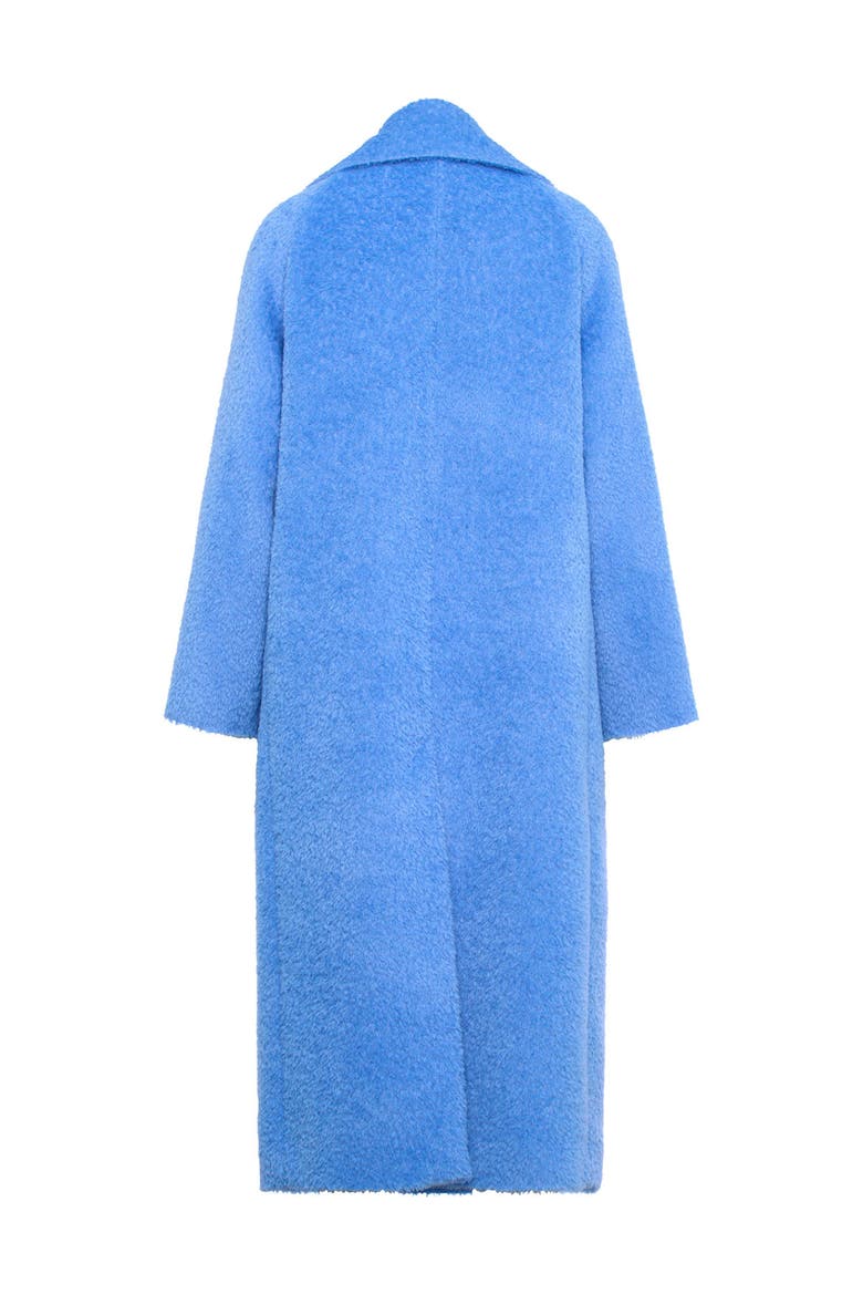 Long Alpaca Coat, Alternate, color, Blue